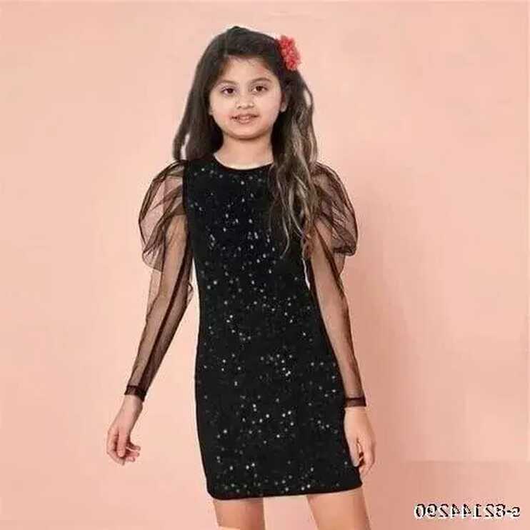 Kid girls Western wear modern Girls Frocks &amp; Dresses ( full stiched)