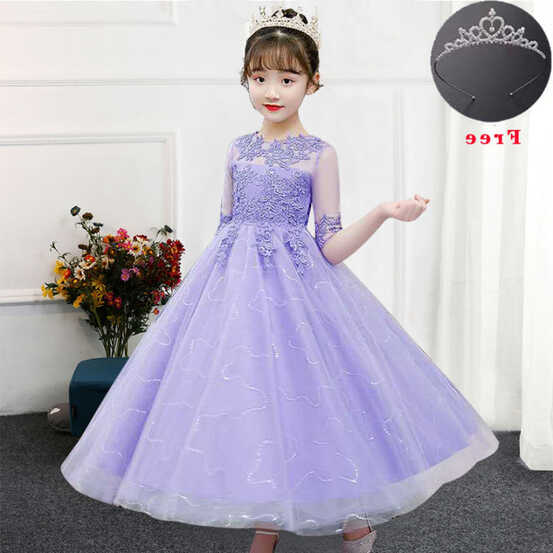 Kids Dresses for Girls Flower Ball Gown Birthday Wedding Party ...