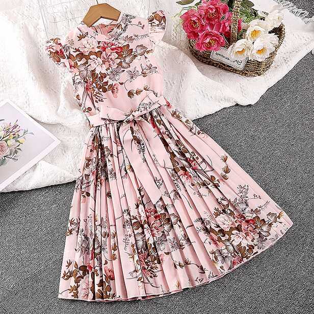 Kids Girls&#39; Dress Floral Dress Floral Short Sleeve Casual Fashion ...