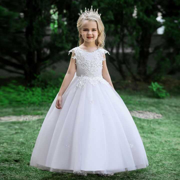 Kids Girls Dress Summer Elegant Princess Dress Children Birthday ...