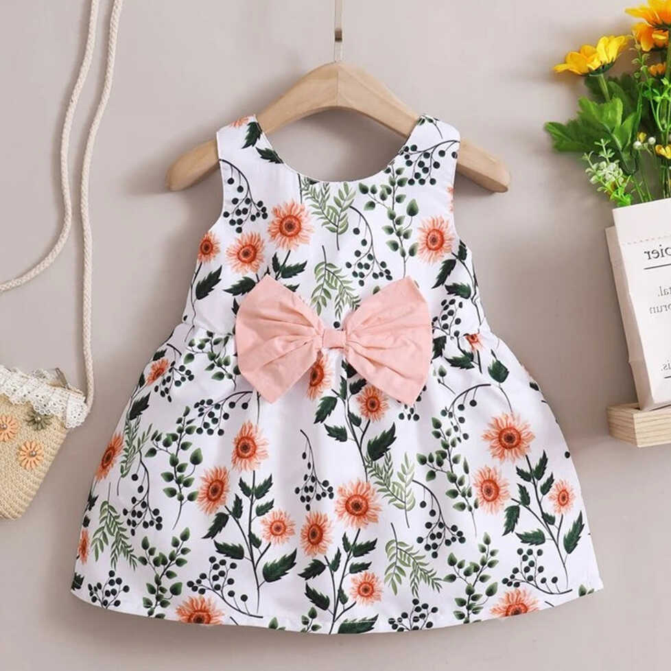 Kids Stylish White Floral Designer Frock &amp; Dresses for Baby Girl ...