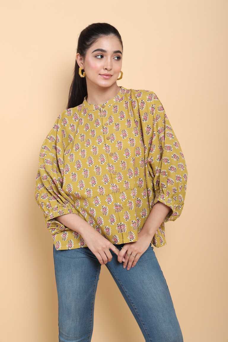 Kimona Top | Printed Loose Shirt Style Top | Untung