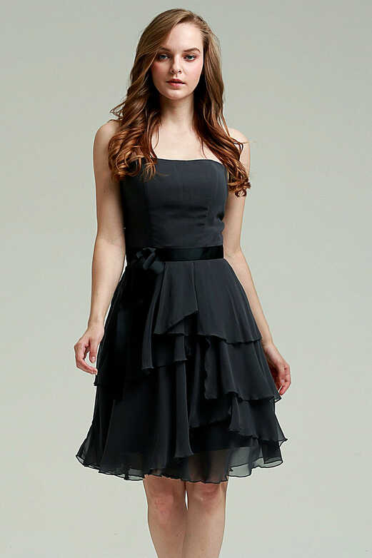 Knee-Lenght Short Black Cocktail Dress