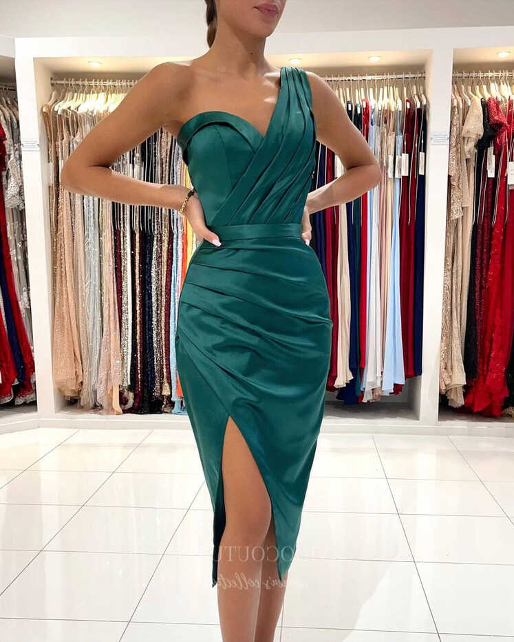 Knee Length Bodycon Prom Dress Satin Short Formal Dress 20847 ...