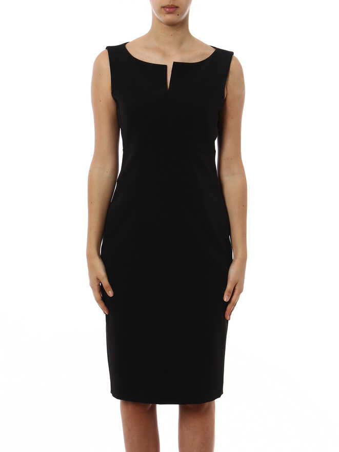 Knee length dresses Paolo Fiorillo - Black sleeveless pencil dress ...