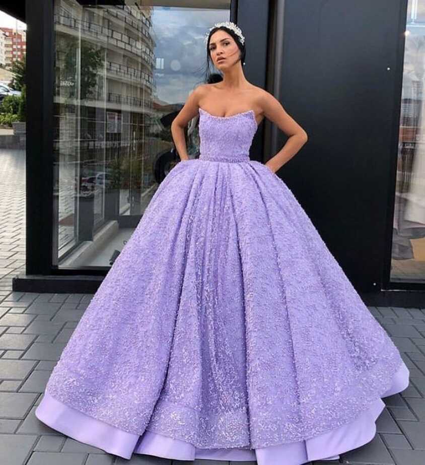 LIASTUBLLA PURPLE BALL GOWN