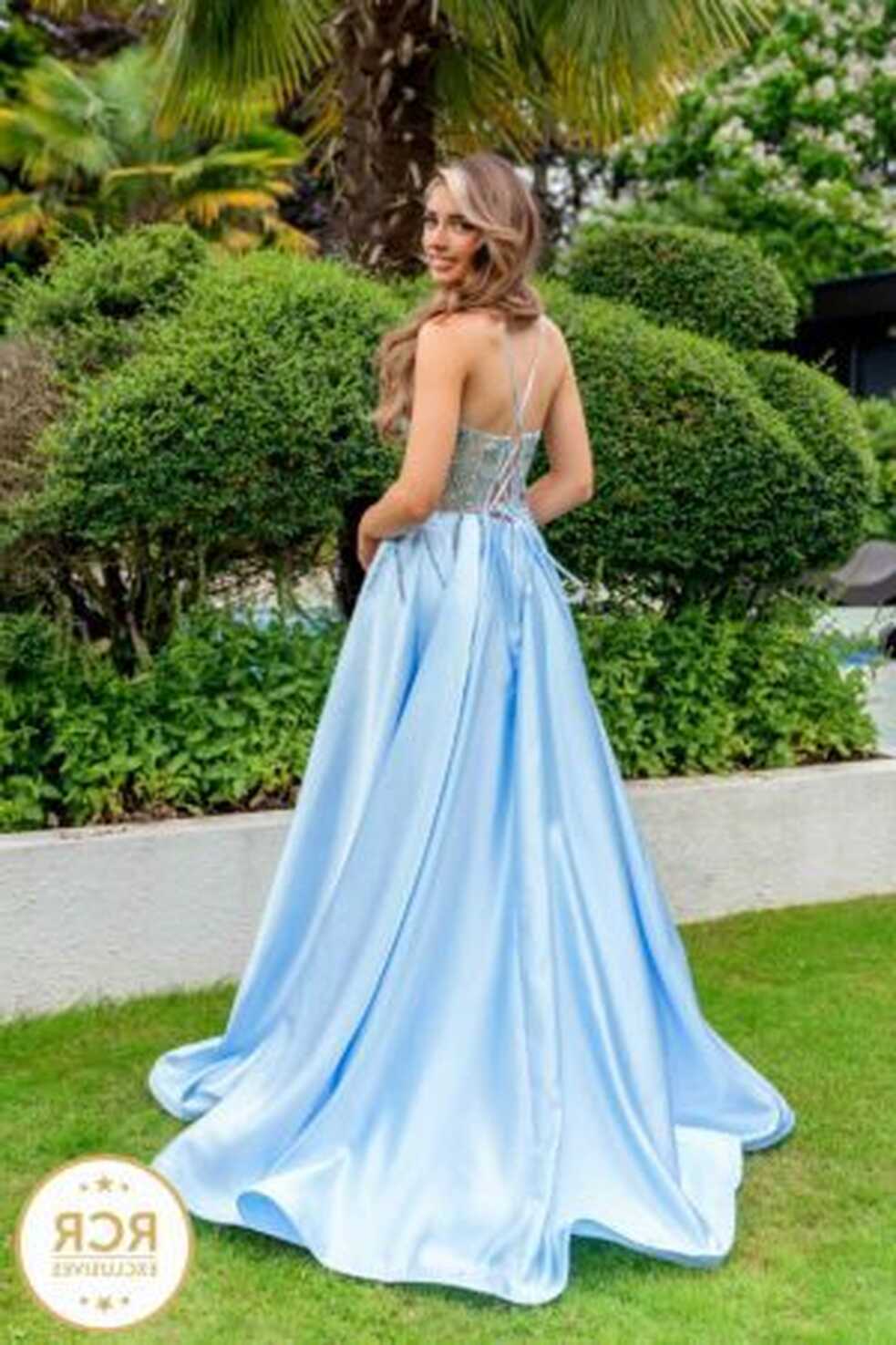 LILLY | Baby Blue A-line Ballgown Prom Dress | Red Carpet Ready