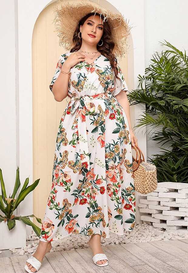 LUTPOL Summer Dresses for Women 2023 Women&#39;s Plus Size Casual ...