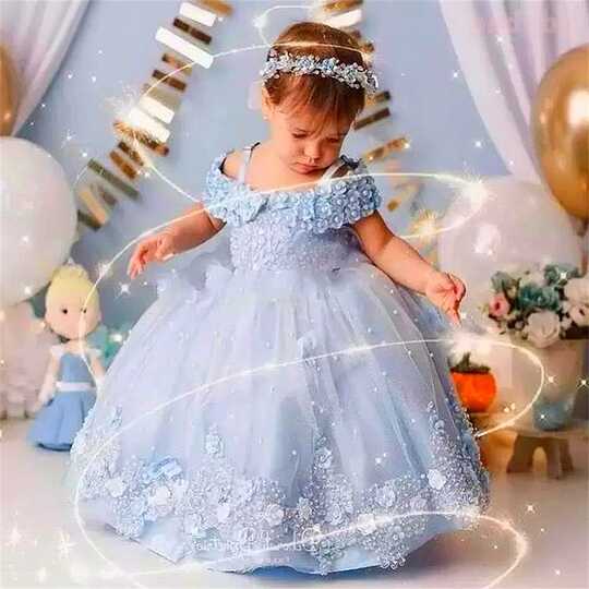 Lace Flower Girl Dress Baby Girls Dresses Off Shoulder Pearls Lace ...