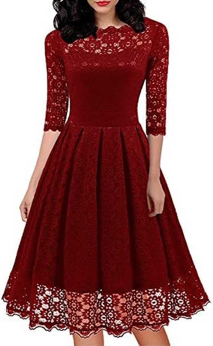 Lace Formal Dresses for Women Evening Gown 1960s Stlye Vintage ...