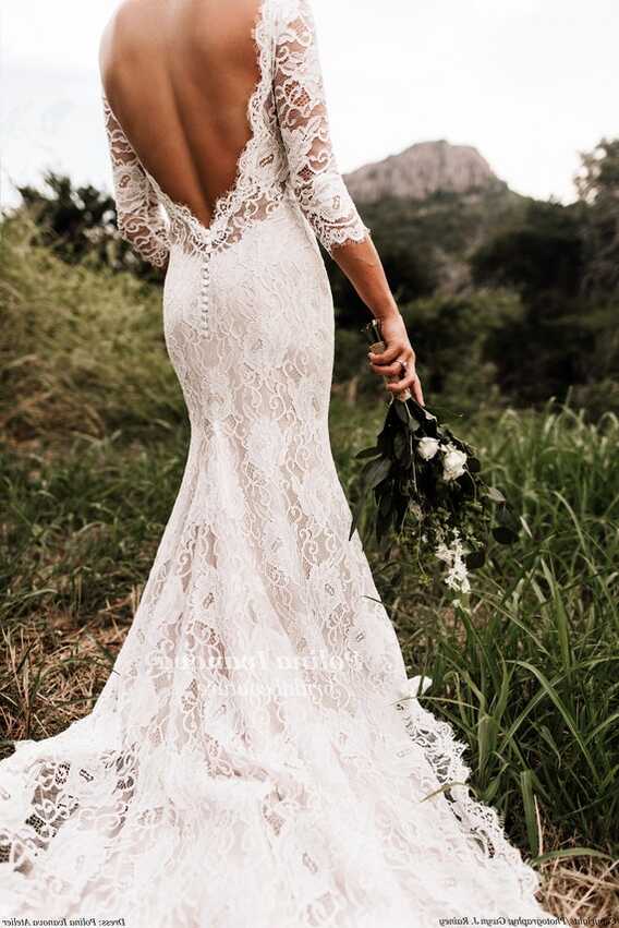 Lace Wedding Dress, Boho Wedding Dress, Bohemian Wedding Dress ...