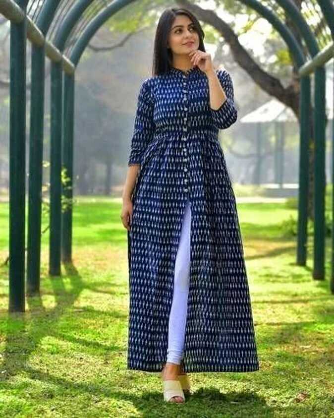 Ladies Cotton Printed Long Short Kurtis, Size: S - XXL at Rs 799 ...