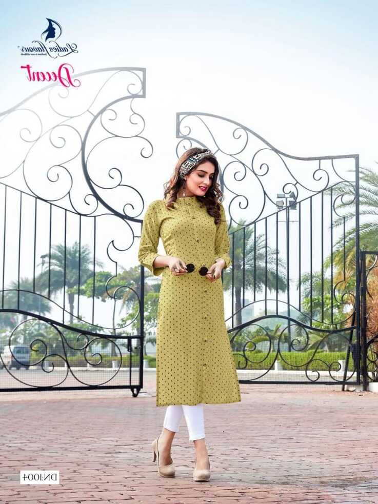 Ladies Flavour Decent Ethnic Wear Designer Kurtis Collection, this ...