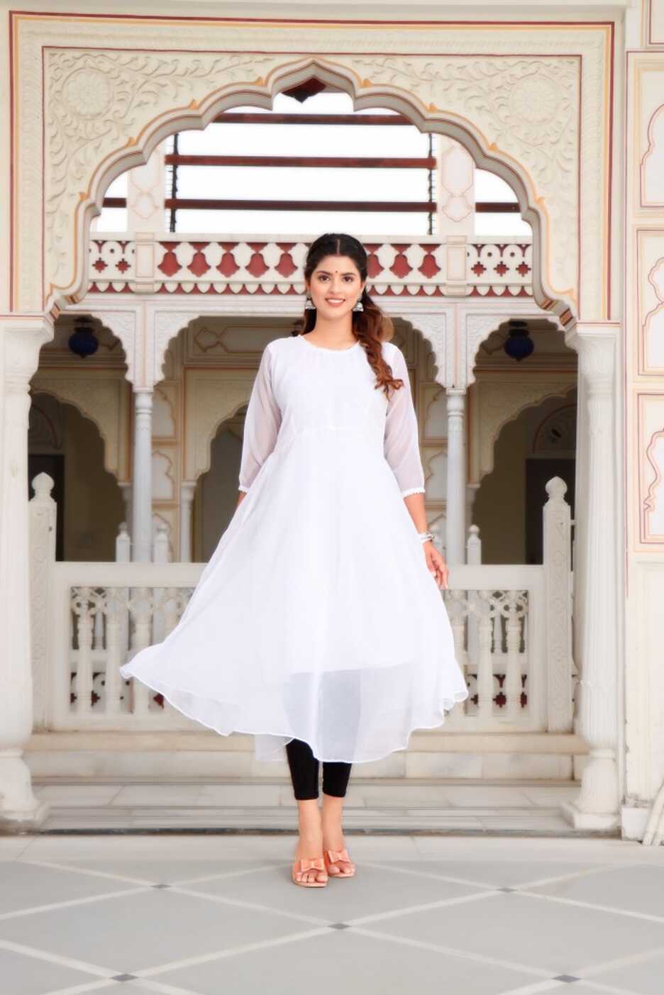 Lakshya Fashion Mart Women Solid Anarkali Kurta - Buy Lakshya ...