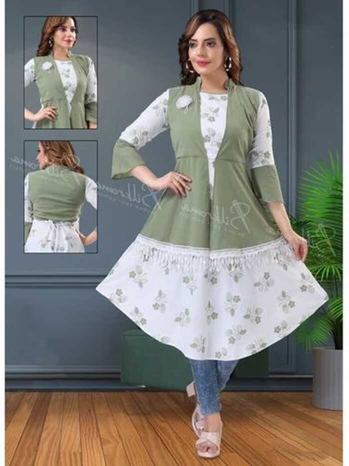 Large Fabric: Rayon Ladies Western Long Tops, Printed at Rs 330 ...