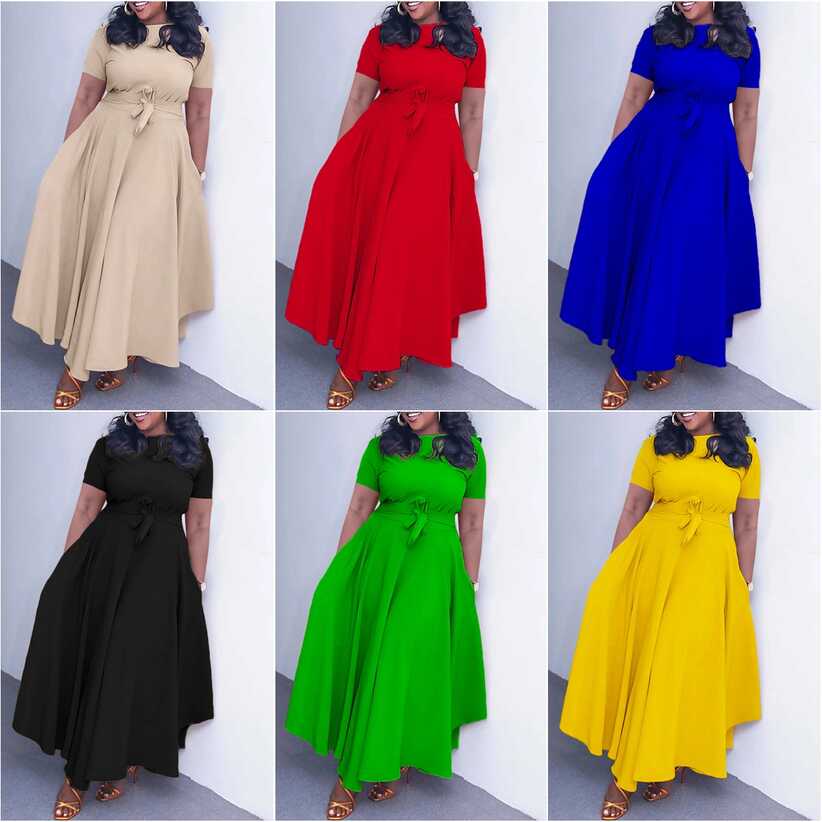 Latest Design Fashion African Dresses Women Casual Elegant Maxi ...