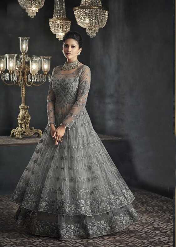 Latest Designer Party Wear Net Gown Suit - Stylecaret.com