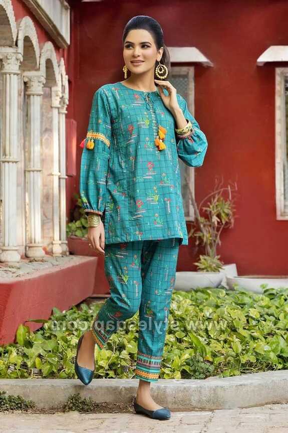 Latest Summer Single Printed Dresses Digital Floral Designs 2024