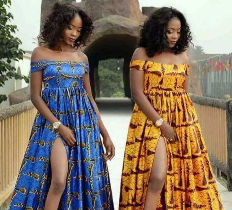 Latest off shoulder Ankara gowns - YEN.COM.GH