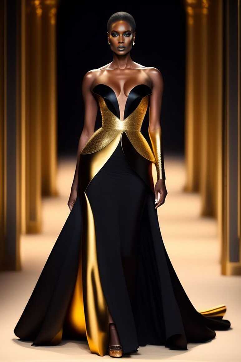 Lexica - Create a futuristic elegant and haute couture evening ...