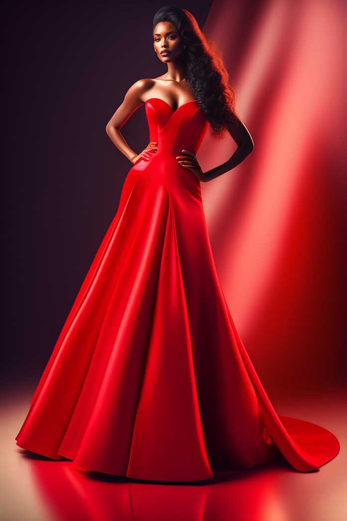 Lexica - Fashion photoshoot man wearing a red dress, full figure ...