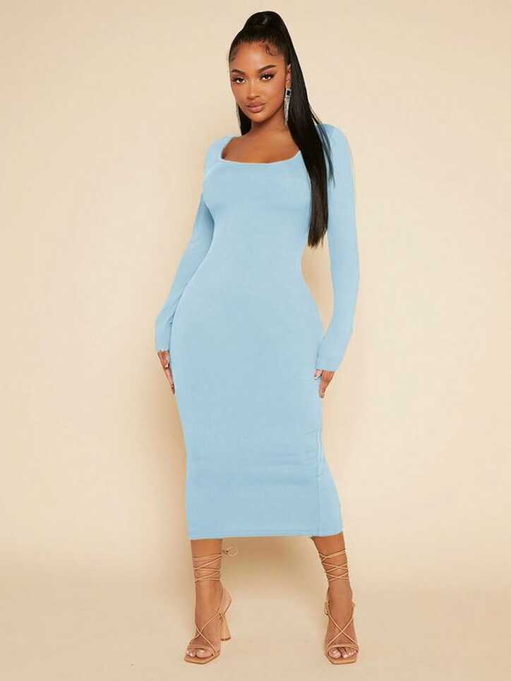 Light Blue Long Sleeve Dress - Shop on Pinterest