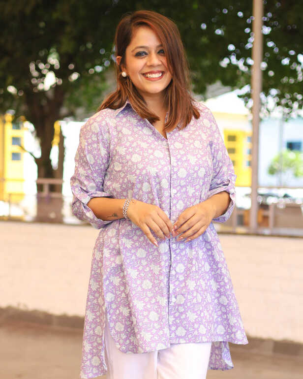 Lilac Aline Cotton Shirt – The Svaya