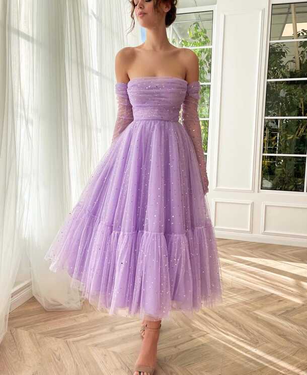 Lilac Lullaby Midi Dress | Teuta Matoshi