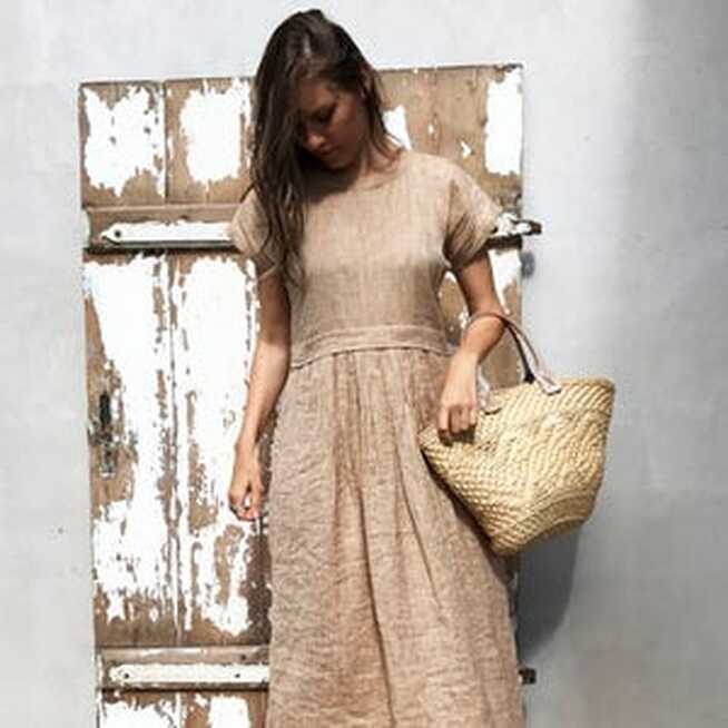 Linen Maxi Dress, Long Linen Dress, Plus Size Maxi Dress With ...