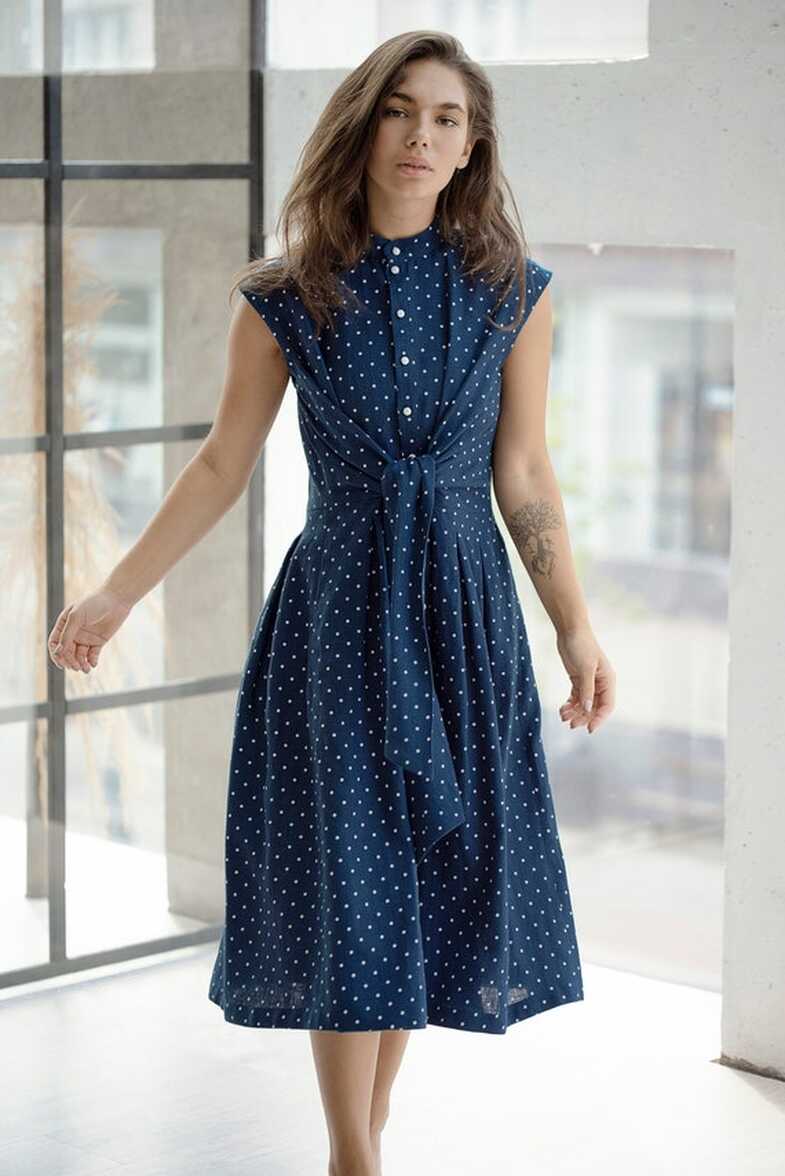 Linen Midi Dress Sleeveless Linen Dress Casual Summer Dress Linen ...