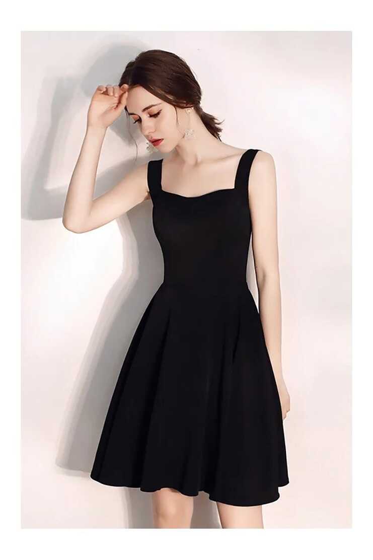 Little Black Aline Semi Formal Party Dress With Straps - $62.9784 ...