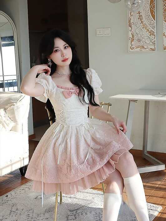 Lolita Sweet Fairy Dress Women 2023 Summer Casual Elegant Vintage ...