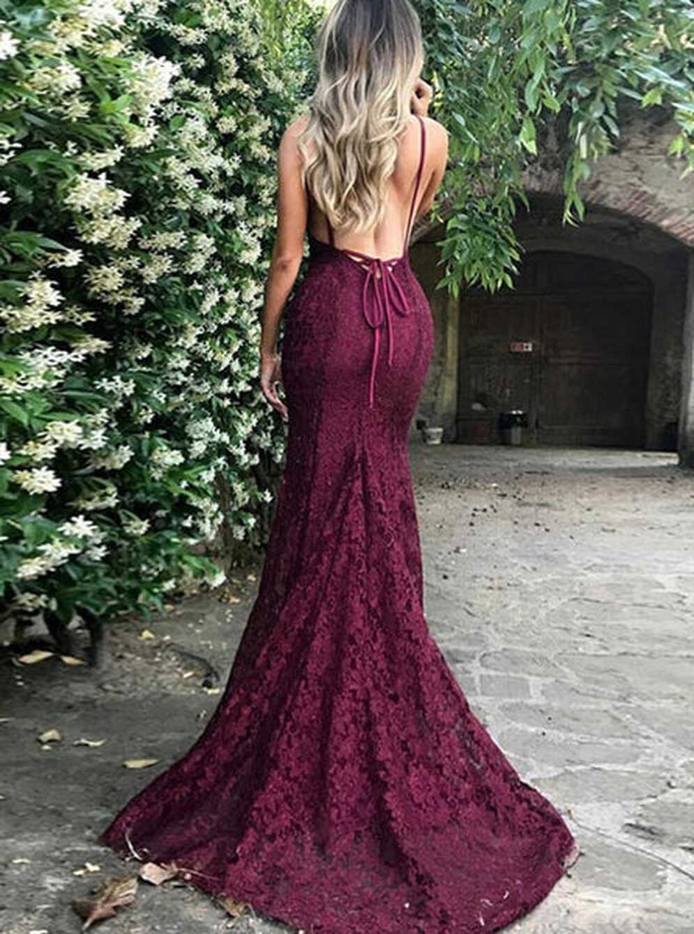 Long Burgundy Prom Dresses, Mermaid Prom Dresses, Long Prom ...