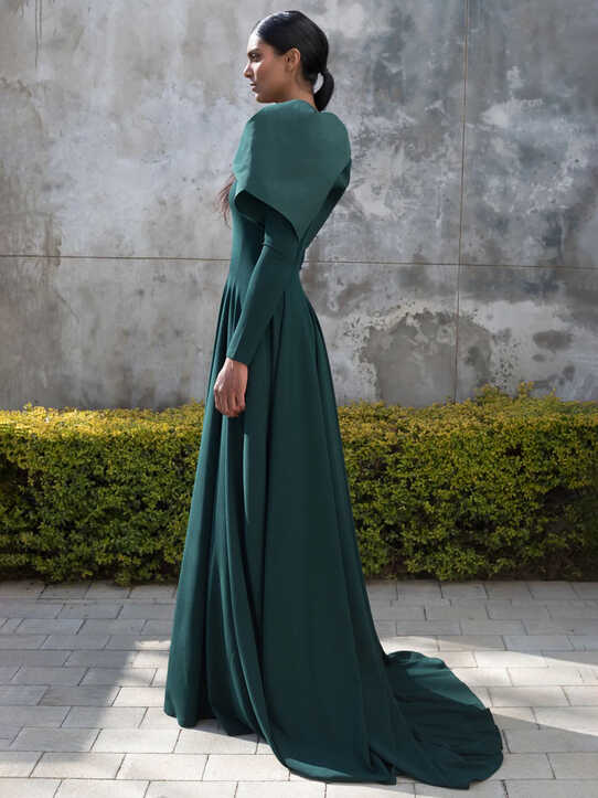 Long Green Evening Dress, Erre | Available on Equilibrio