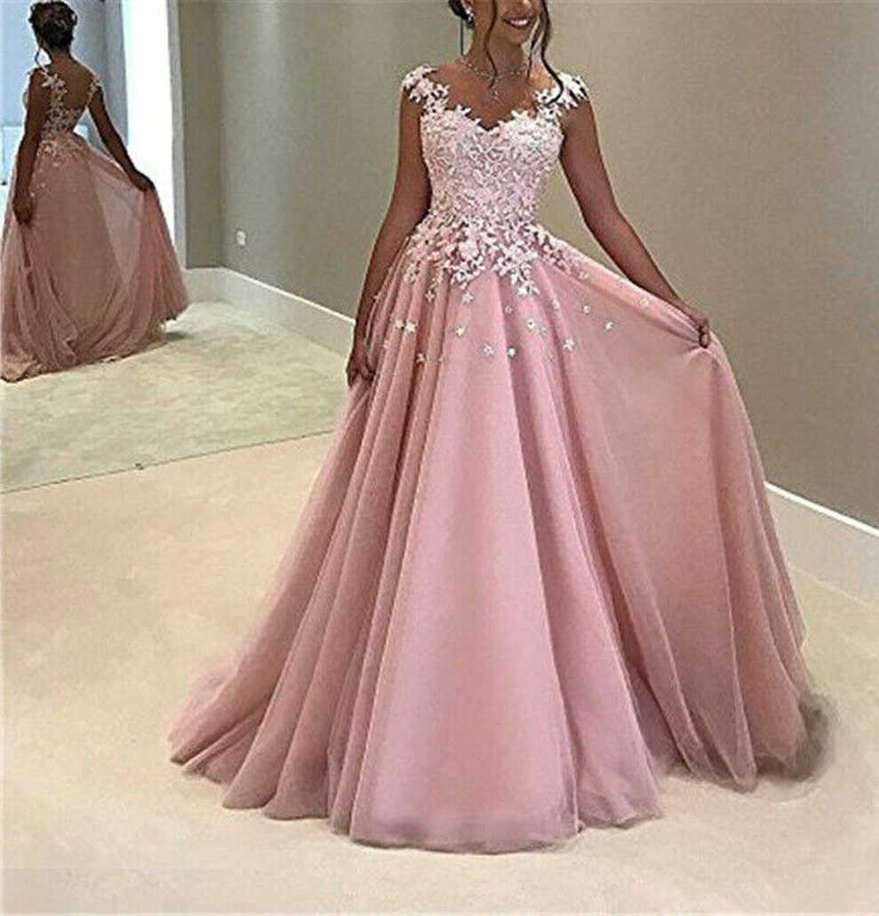 Long Prom Dresses Wedding Bridesmaid Formal Party Dress Evening ...