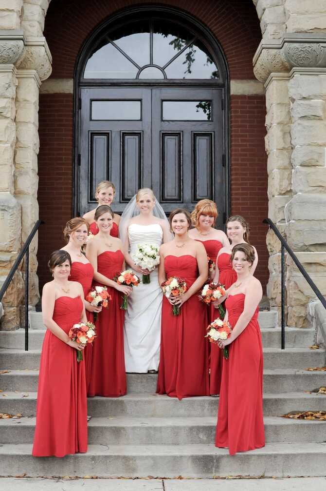 Long Red Bridesmaid Dresses