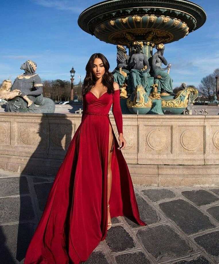 Long Red Dress With Sleeves , Long Red Dress | Prom dresses long ...