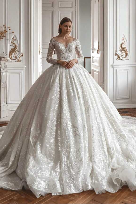 Long Sleeve Open Back Wedding Dresses &amp; Gowns | Bridal Online Shop ...