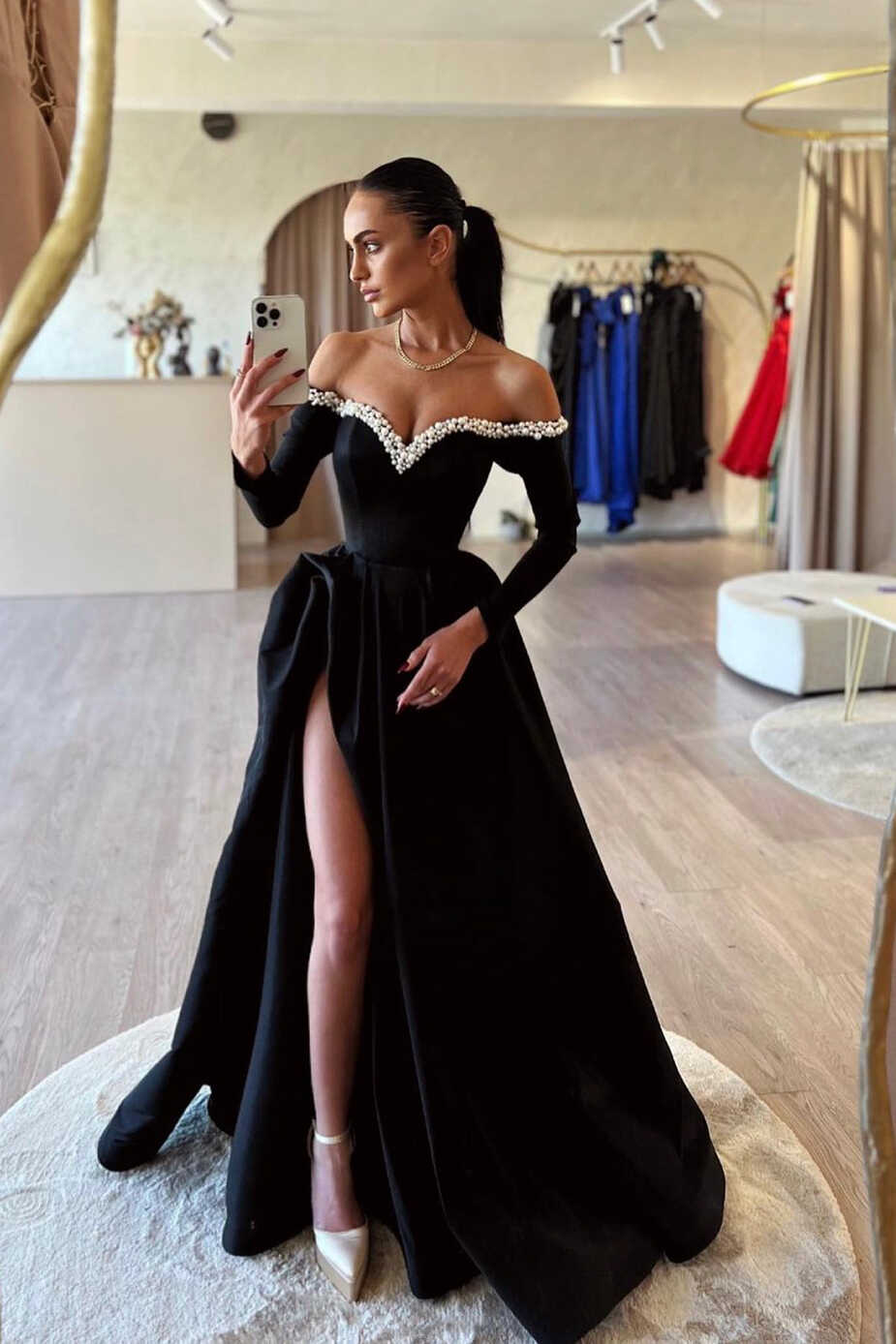 Long Sleeve Prom Dress