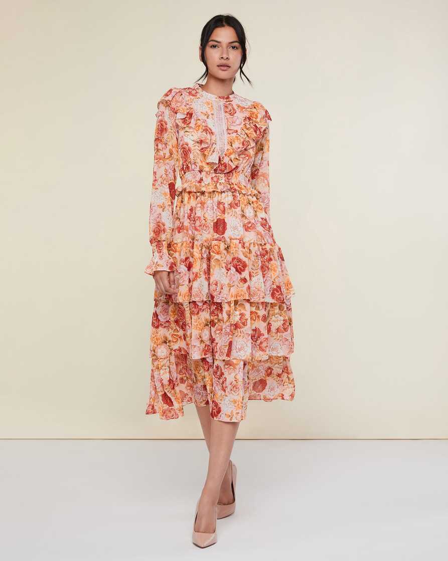 Long Sleeve Ruffle Midi Dress – Rachel Parcell, Inc.