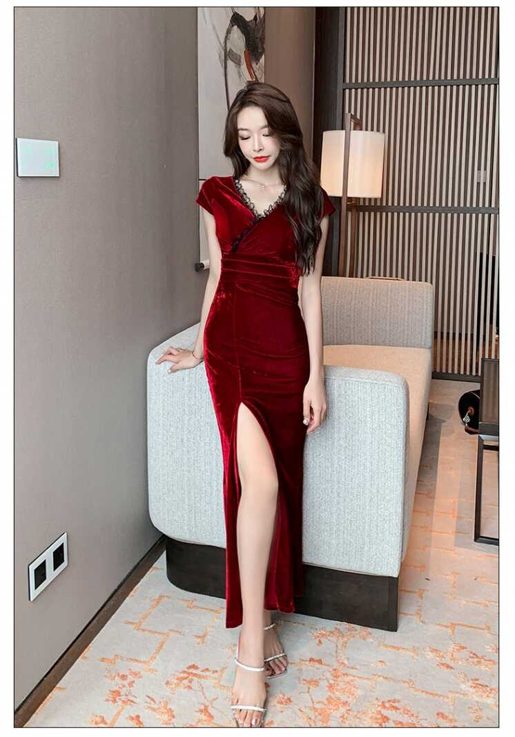 Long sexy dress simple night show evening dress for women AD14358 ...