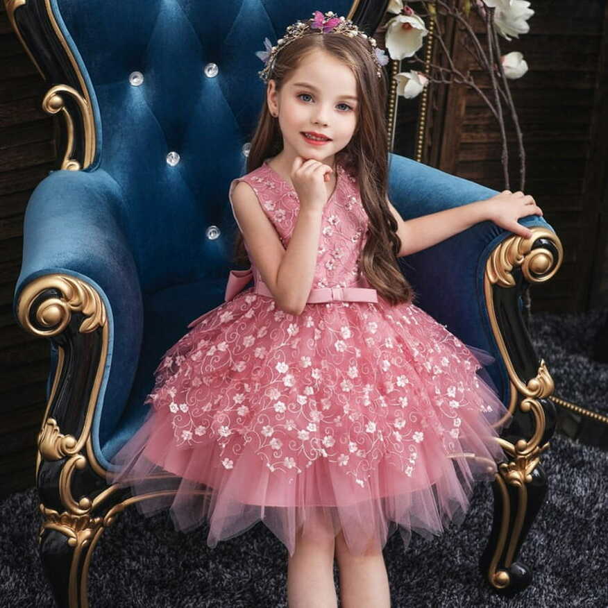 Lovebay Baby Grils Pearl Tulle Princess Dress Birthday Wedding ...