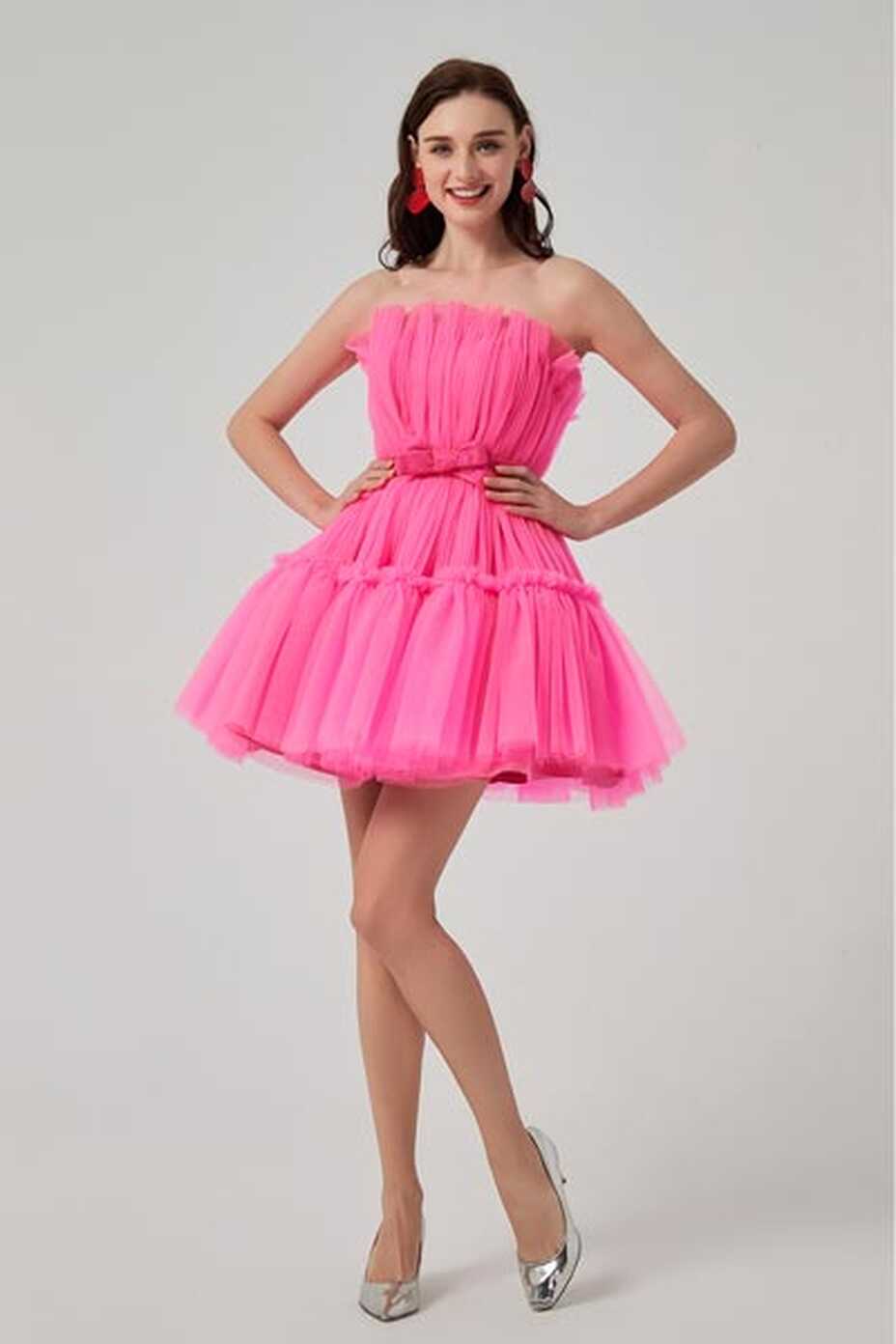 Lovely Hot Pink Star Red Carpet Cocktail Party Dress (04200212 ...