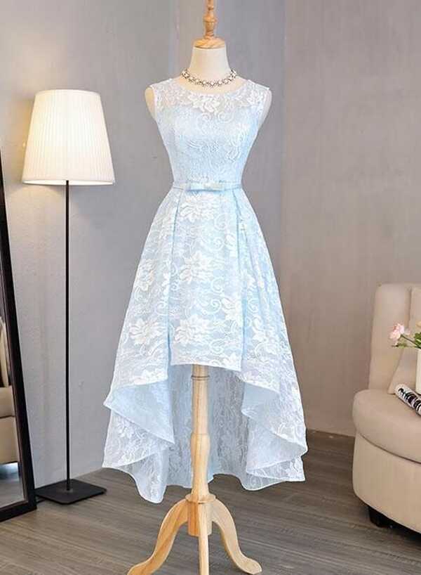 Lovely Light Blue Lace Party Dress , Blue Formal Dress | Light ...