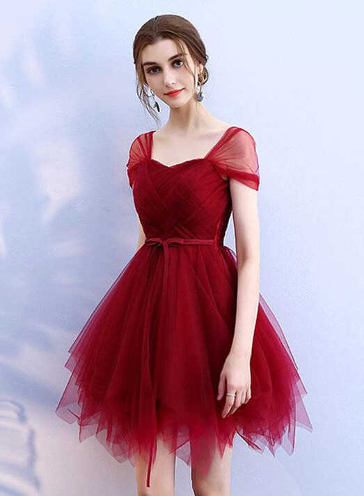 Lovely Tulle Short Party Dresses, Cute Mini Dresses, Tulle Short ...