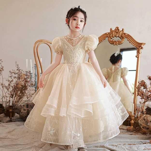 Luxury Girls Evening Ball Gown Child Princess Dress for Birthday ...