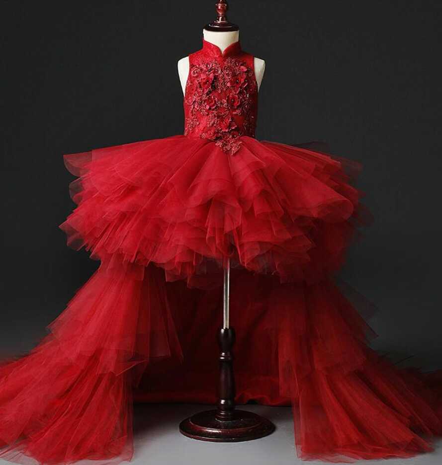 Luxury Red Long Tail Dress New Luxury Princess Ball Gowns Wedding ...