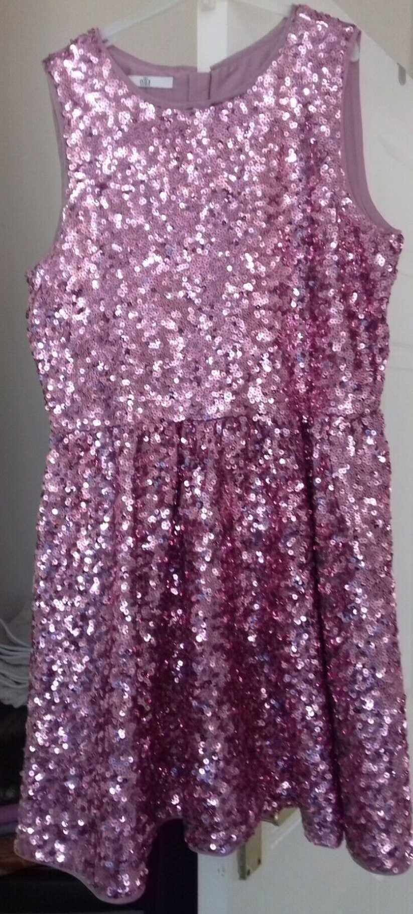 M&amp;S Pink Sequin Dress for girls 12 - 13 years | eBay