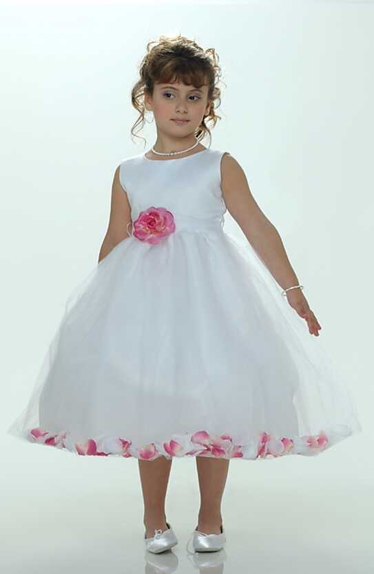 MB_152-HP - Flower Girl Petal Dress- White or Ivory Sleeveless ...