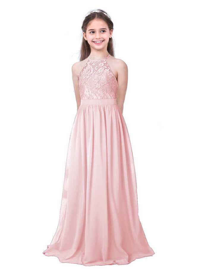 MSemis Girls Lace Chiffon Wedding Bridesmaid Long Maxi Dress,Size ...